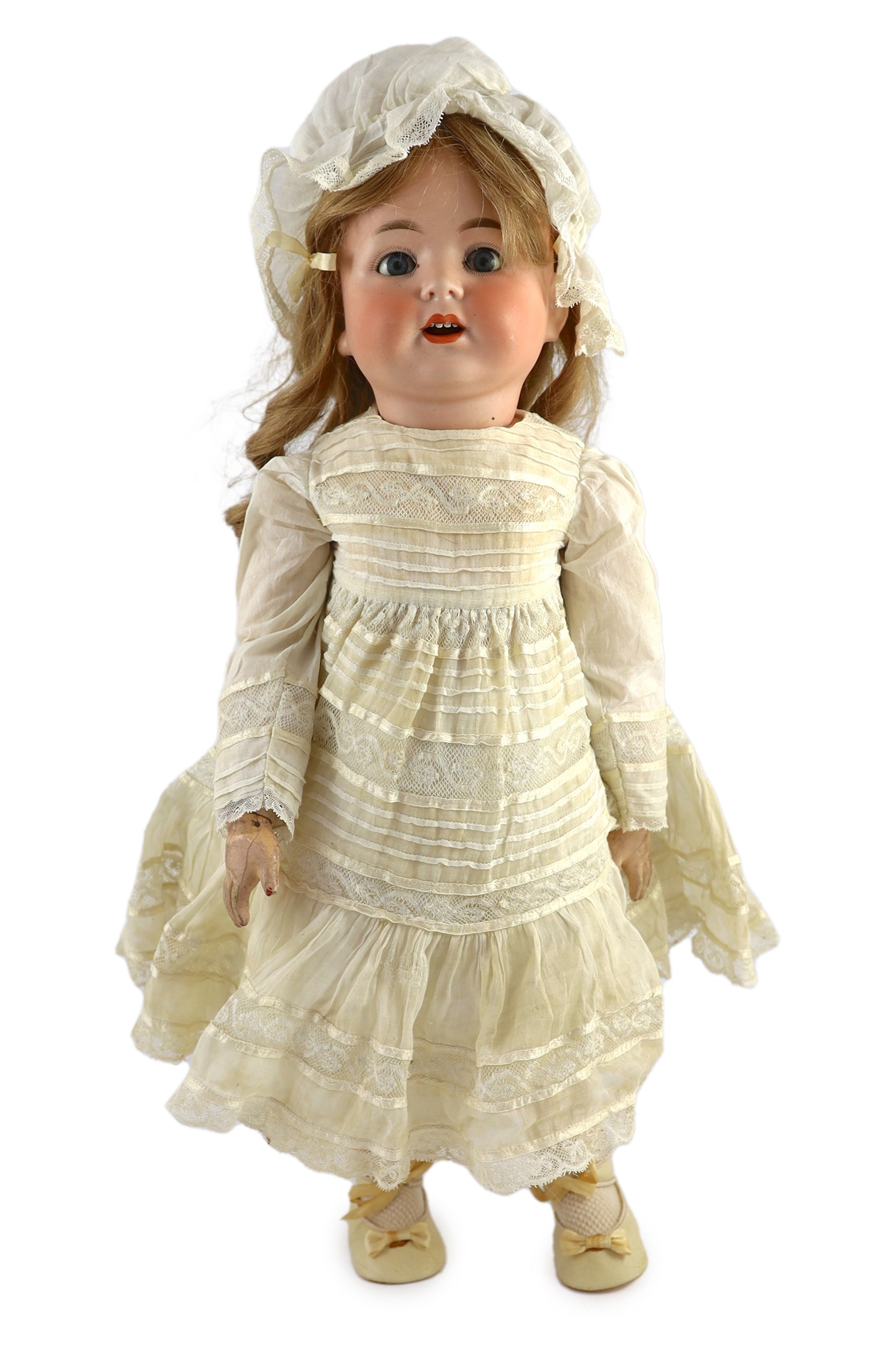 A Cuno and Otto Dressel Jutta bisque doll, German, circa 1920, 25in.